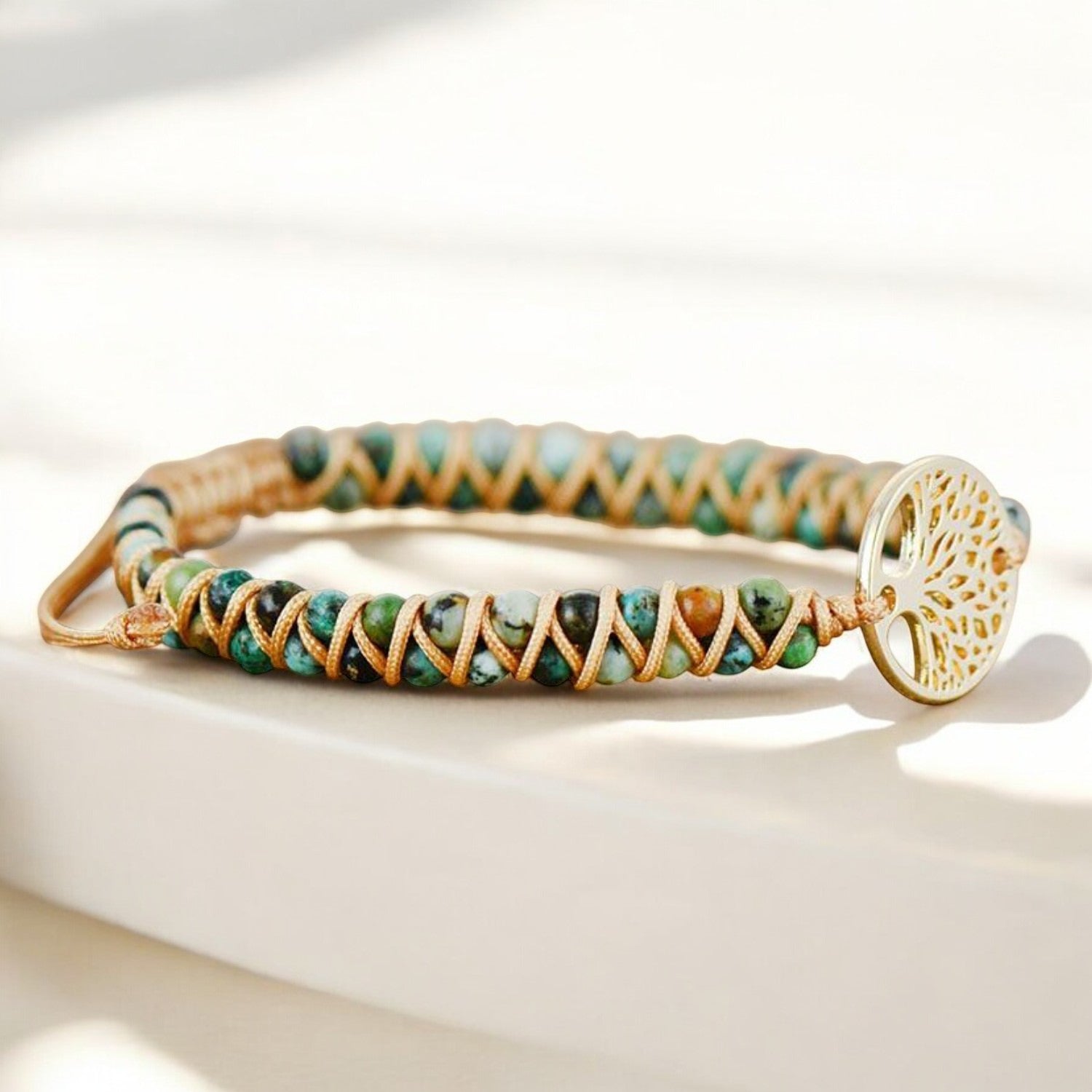 Pulseira Árvore da Vida em Jaspe Africano