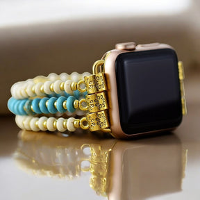 Pulseira elástica Turquesa Howlite para Apple Watch