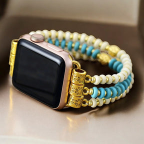 Pulseira elástica Turquesa Howlite para Apple Watch