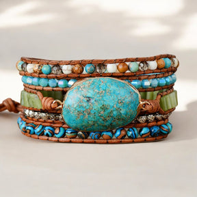 Pulseira Enrolada de Jaspe Oceano Torcido