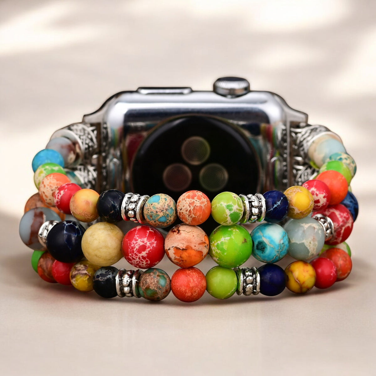 Pulseira Vibrante para Apple Watch com Estiramento de Chakra