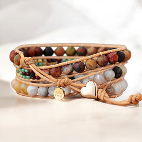 Pulseira Vintage Jasper Wrap