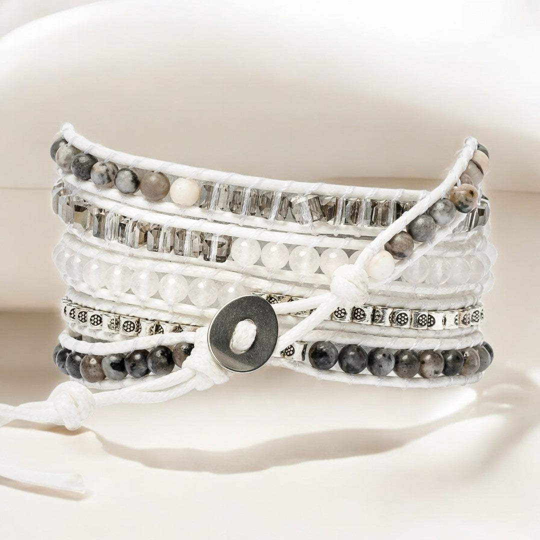 Pulseira Apple Watch de Labradorite Branco