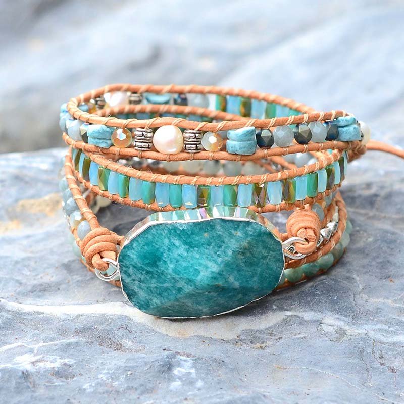 Amazonite Heaven on Earth Wrap Bracelet - Cape Diablo