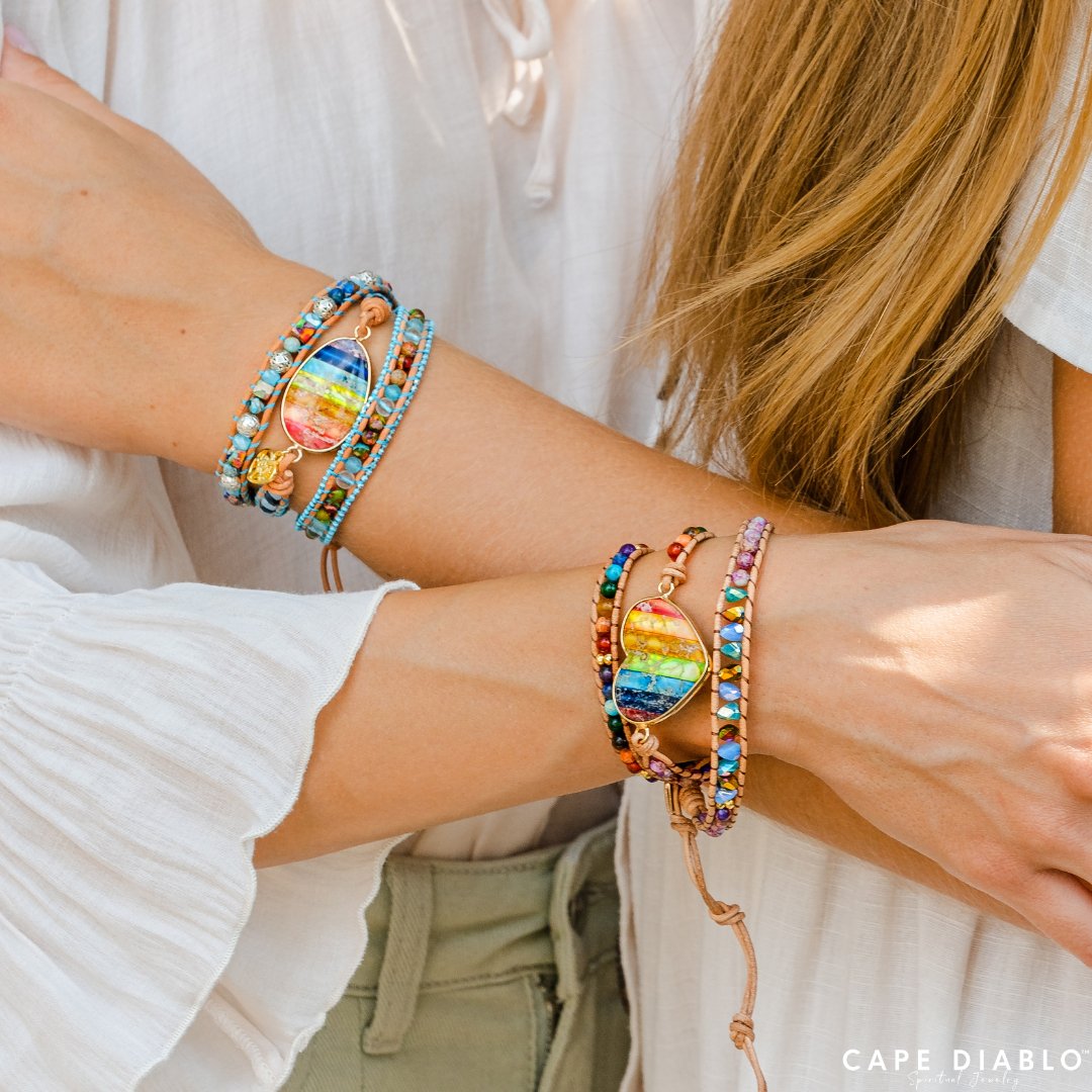 Healing Chakra Heart Wrap Bracelet - Cape Diablo