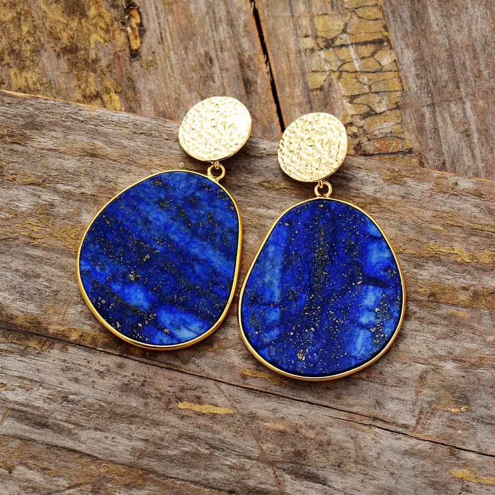 Lapis Lazuli Protection Drop Earrings - Cape Diablo